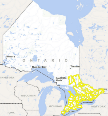Carte des crues en Ontario