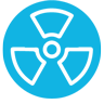 Graphic of a nuclear symbol