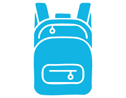 Graphic of a backpack representing the 15% of Ontarians who have an emergency preparedness kit