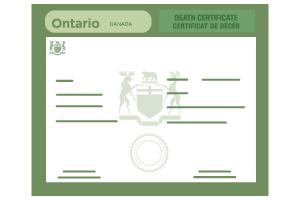 certificat de décès de l’Ontario