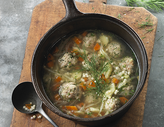 Soupe aux boulettes de poulet