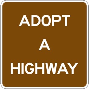 Adopt-a-Highway sign