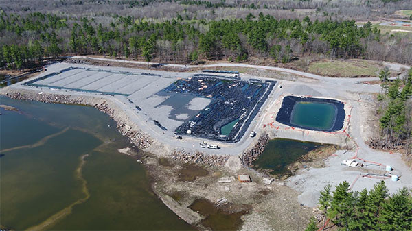 Young's Creek containment cell, showing remediation in progress