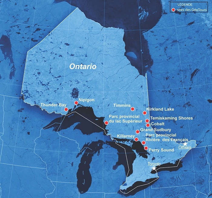 Carte de Nord de l’Ontario