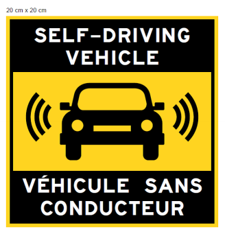 MTO automated vehicles program sign