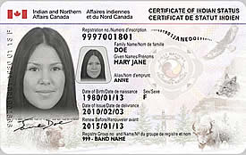 image/secure certificate of indian status card