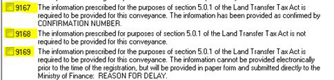 Prescribed information for purposes of section 5.0.1