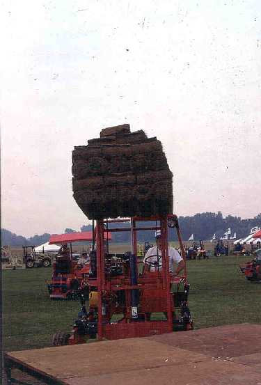 Figure 9. Pallet of sod being transported on to a transport truck. 