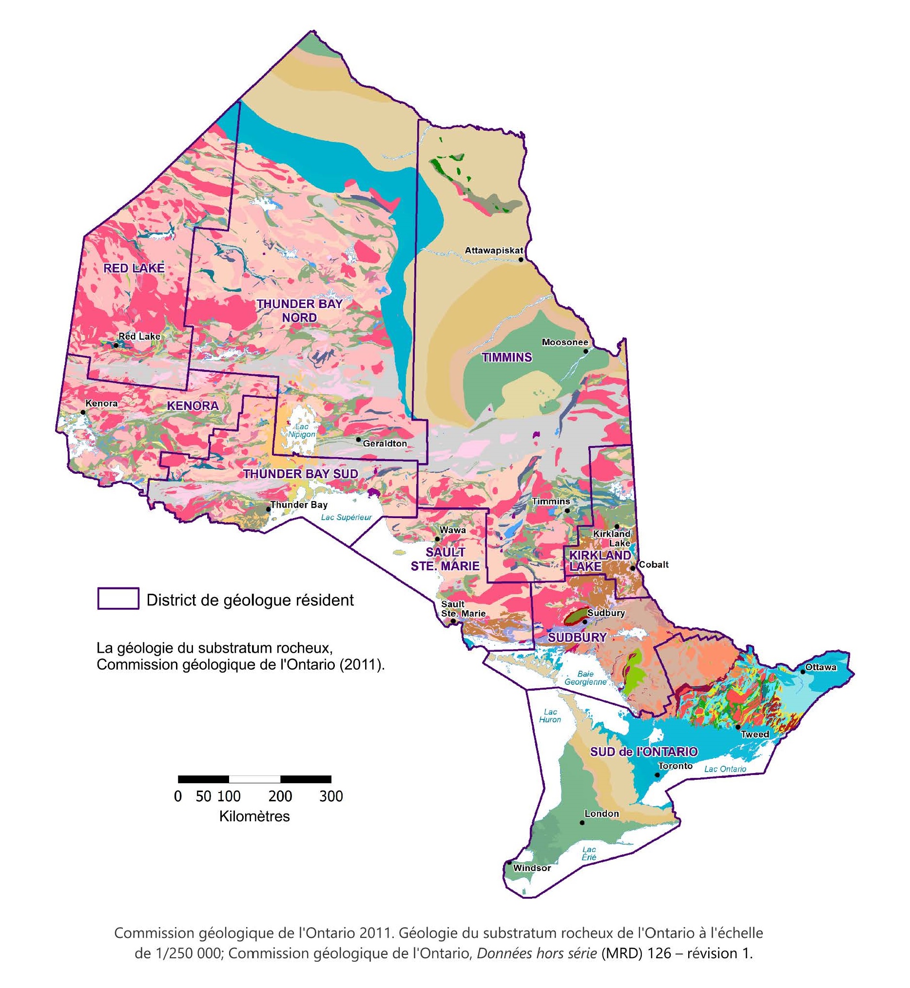 Carte géologique de l'Ontario