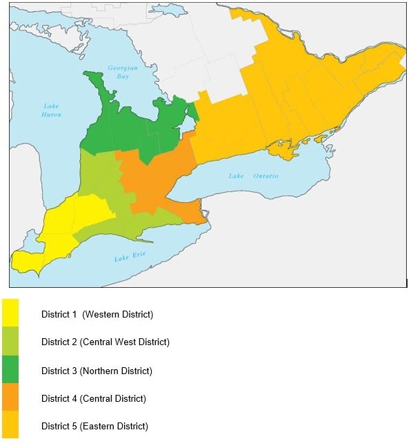 Ontario Apple Growers five apple-producing districts