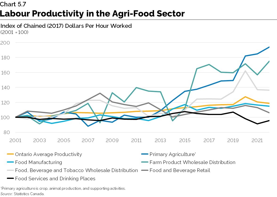 Chart 5.7: Labour Productivity in the Agri-Food Sector