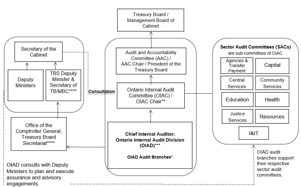 The diagram illustrates the audit committee structure.