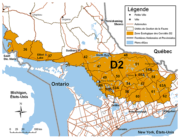 Zone ecologique des cervides D2