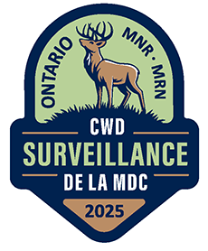 2025 crest for the Ministry of Natural Resources chronic wasting disease surveillance