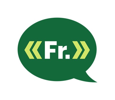 Nouvel identifiant visuel pour les organismes désignés : bulle de dialogue verte contenant, en son centre, l’abréviation “Fr.” en blanc encadrée de guillemets français en vert clair