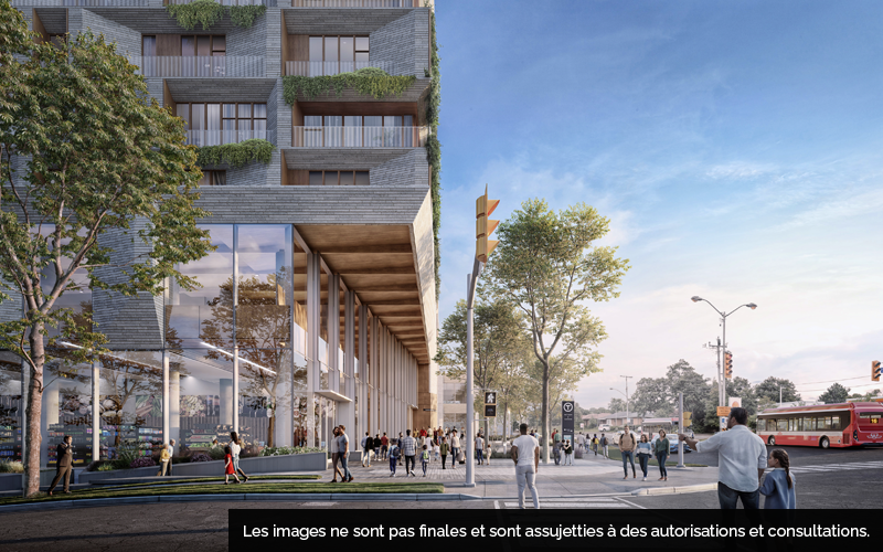 Conception provisoire de la communauté axée sur le transport en commun proposée de Lawrence East.