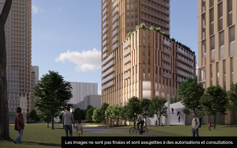 Conception provisoire de la communauté axée sur le transport en commun proposée de Cooksville.