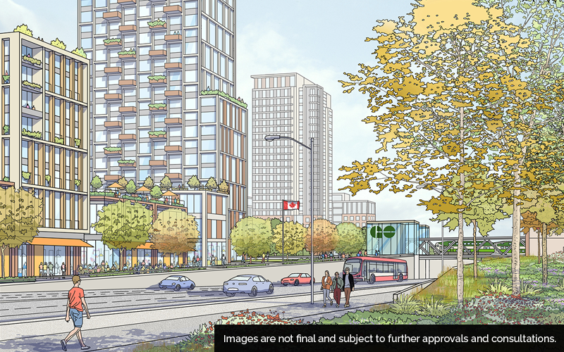 Conceptual design of the proposed Milliken transit-oriented community.