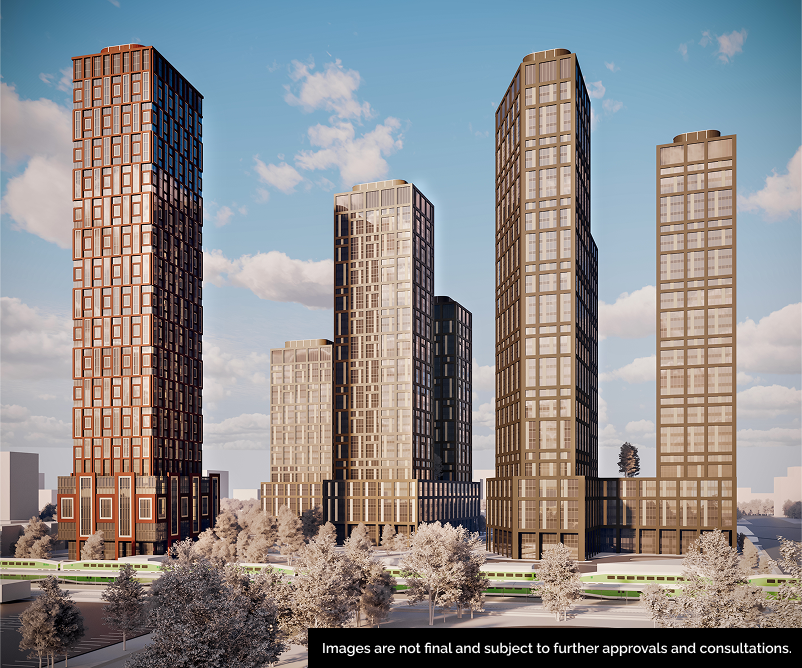 Conceptual design of the proposed Clarkson transit-oriented community.