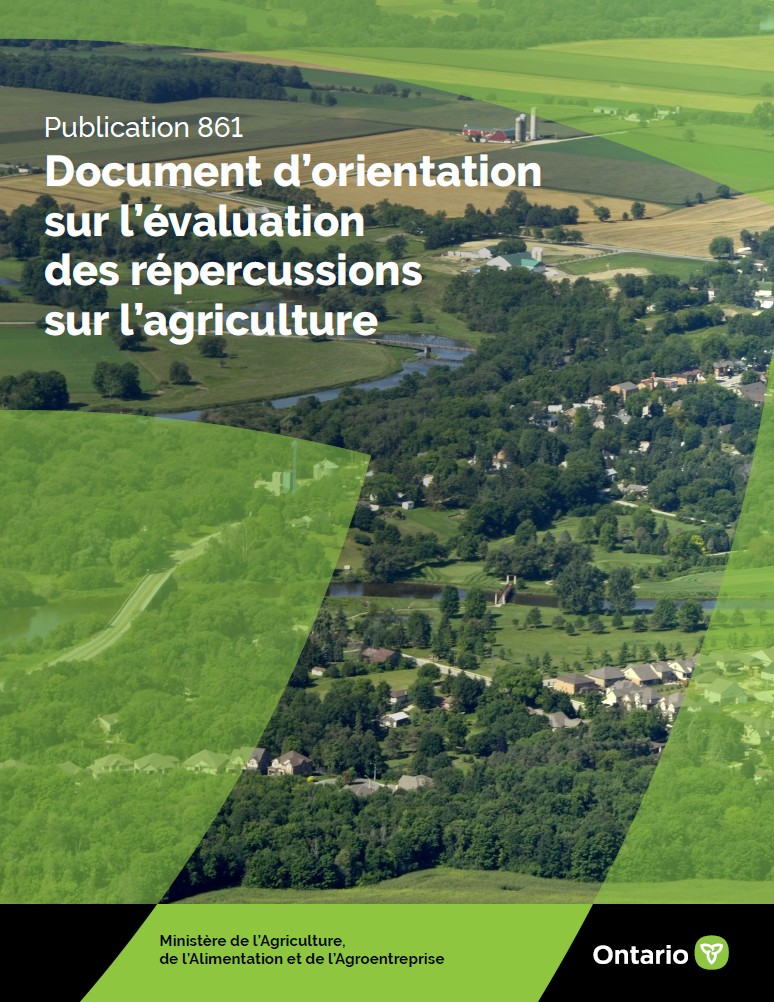la couverture de Publication 861 : Document d’orientation sur l’évaluation des répercussions sur l’agriculture