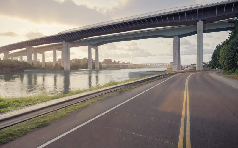 Conceptual view of the future Garden City Skyway.