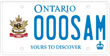Illustration of Licence Plate — Army Cadet League of Canada (Ontario)