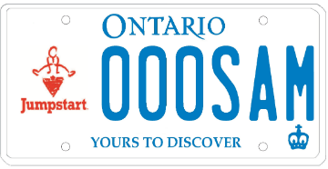 Illustration of Licence Plate — Canadian Tire Jumpstart Charities