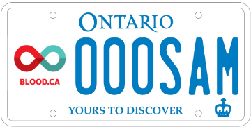 Illustration of Licence Plate — Canadian Blood Services