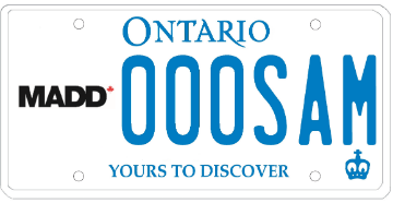 Illustration of Licence Plate — MADD Canada (Mothers Against Drunk Driving)