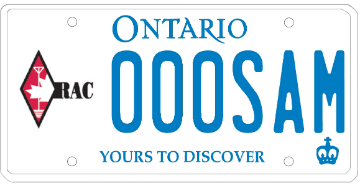 Illustration of Licence Plate — Radio Amateurs of Canada