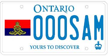 Illustration of Licence Plate — Royal Regiment of Canadian Artillery