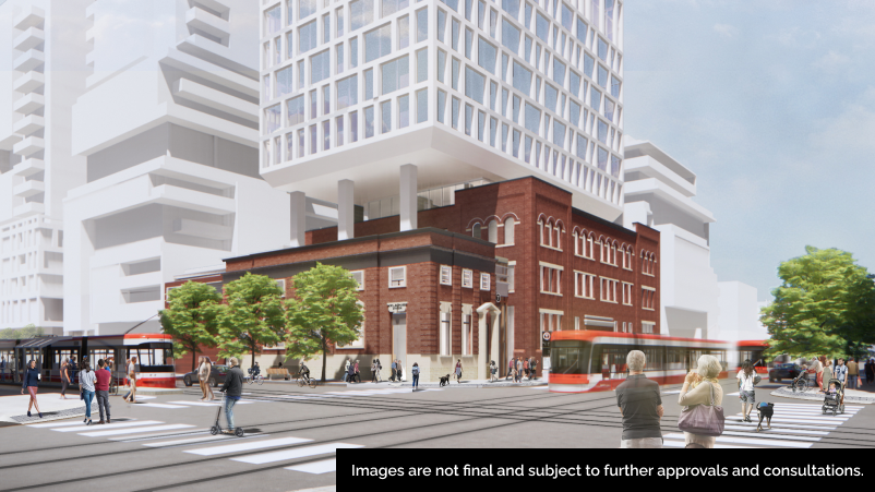 The proposed transit-oriented community at King West Station