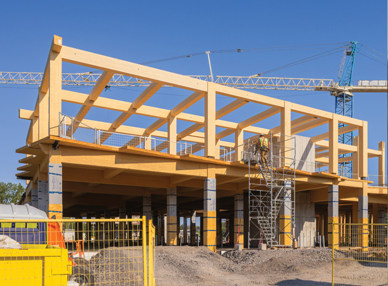 a building in construction