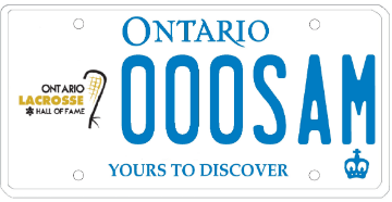 Illustration of Licence Plate — Association Lacrosse de l'Ontario