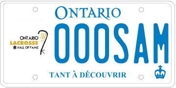 Illustration d’une plaque d’immatriculation - Association lacrosse de l' Ontario