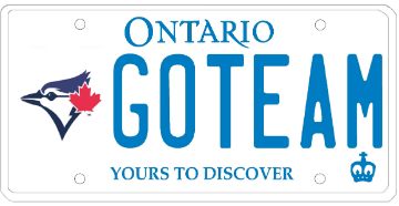 Illustration of Licence Plate — Toronto Blue Jays
