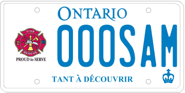 Illustration d’une plaque d’immatriculation - Association canadienne des chefs de pompiers