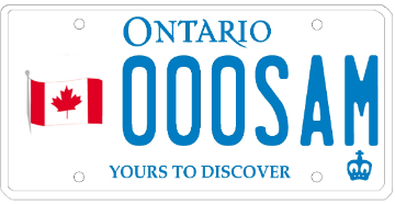 Illustration of Licence Plate — Canadian Flag