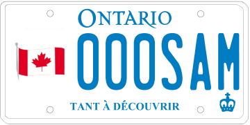 Illustration d’une plaque d’immatriculation - Drapeau canadien