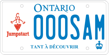 Illustration d’une plaque d’immatriculation - Oeuvre bon depart de canadian tire