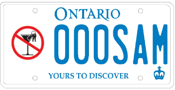 Illustration of Licence Plate — Don't Drink and Drive