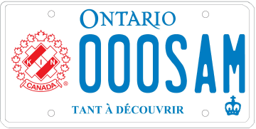 Illustration d’une plaque d’immatriculation - Club Kinsmen de Goderich