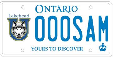 Illustration of Licence Plate — Lakehead University