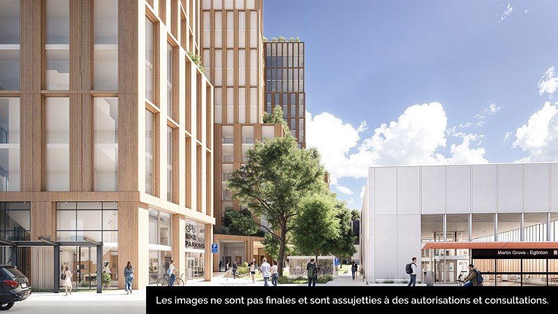 Conception provisoire de la communauté axée sur le transport en commun proposée de Martin Grove