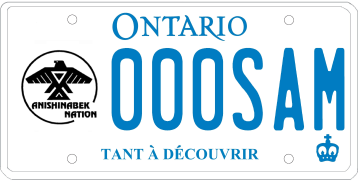 Illustration d’une plaque d’immatriculation - Nation Anishinabek