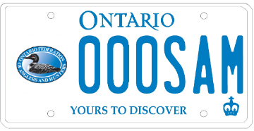 Illustration of Licence Plate — Ontario Federation of Aglers and Hunters