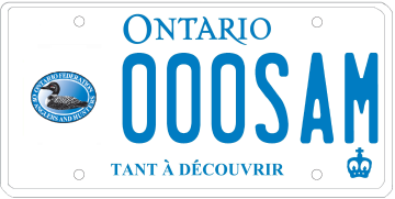 Illustration d’une plaque d’immatriculation - Fédération des pêcheurs et chasseurs de l’Ontario