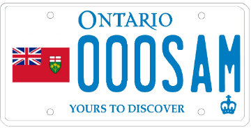 Illustration of Licence Plate — Ontario Flag