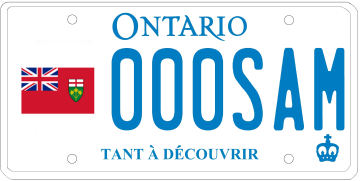 Illustration d’une plaque d’immatriculation - Drapeau ontarien