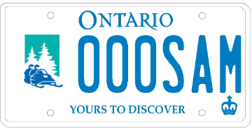 Illustration of Licence Plate — Ontario Snowmobile Club